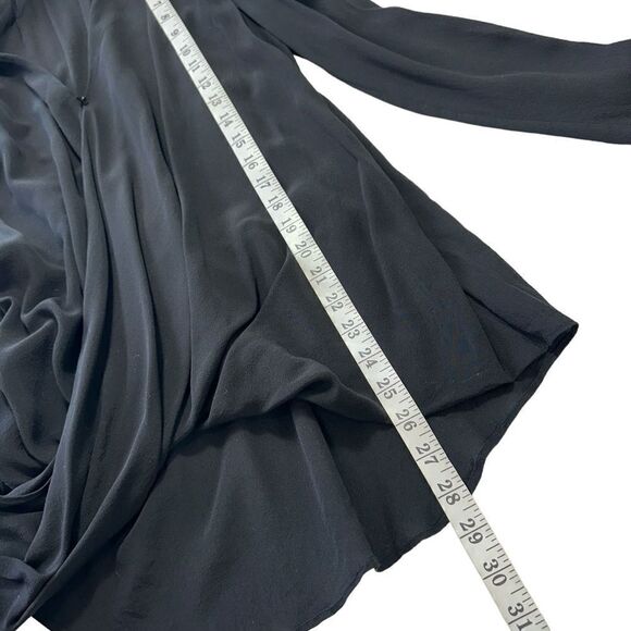 Calypso St. Barth Ruth Black Surplice Silk Blouse, Size Small - Picture 10 of 10